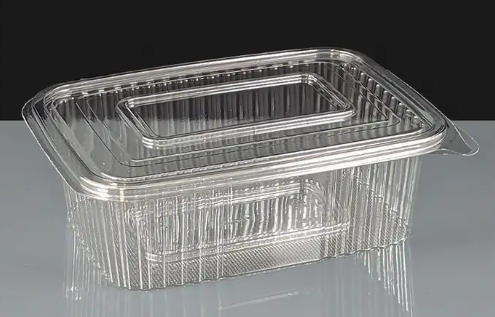 Clear-rectangle-salad-container